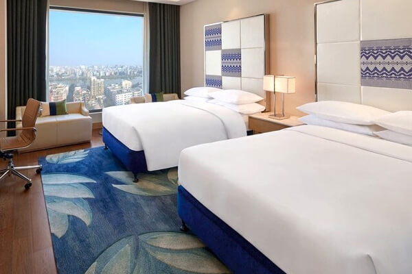 Twin Beds, City View